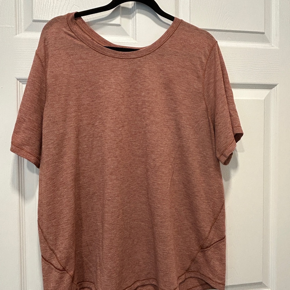lululemon Long Distance lightweight running shirt Sleeve Tee - Rust 20 xxl
